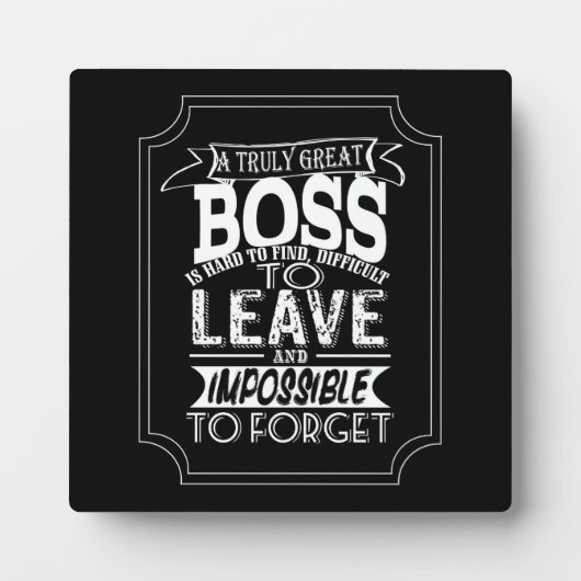 baas dank je plaque fotoplaat (Voorkant)