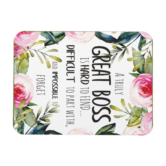 Baas Dank u Boss Appreciation Cadeau Quote Magneet (Horizontaal)