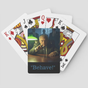 Baas gedraagt zich als Poker speelkaarten