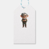 Baas Kerst Elf Witte Gift Labels Cadeaulabel (Voorkant)