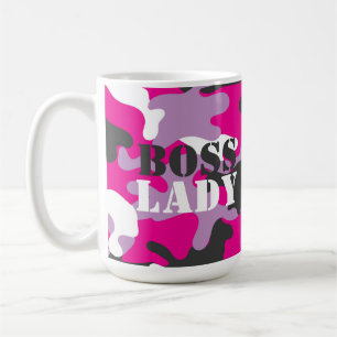 Baas Lady Roze Camo Drank Reizen Koffiemok