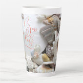 Baas Lady Zand Dollar Zeeschelpen Latte Mok (Voorkant)