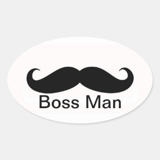 Baas-Man Ovale Sticker