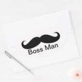 Baas-Man Ovale Sticker (Envelop)