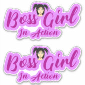 baas meisje | Kantoorhumor | Sticker (Voorkant)