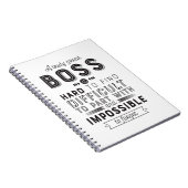 Baas met een echt geweldige tas is moeilijk te vin notitieboek (Rechterzijde)