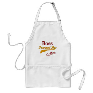 Baas met koffie standaard schort