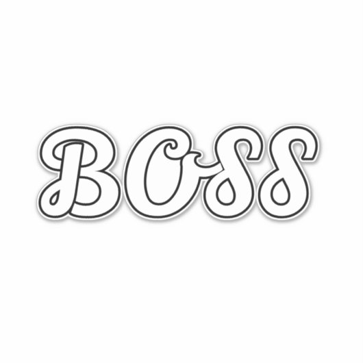 BAAS SCHATTIG ONTWERP STICKER (Voorkant)