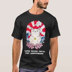 Baas tot de kat er kwam, kat Gezegden keukens T-shirt