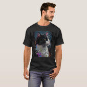 Baas Tuxedo Kat voor Mam Pap T-shirt (Voorkant volledig)