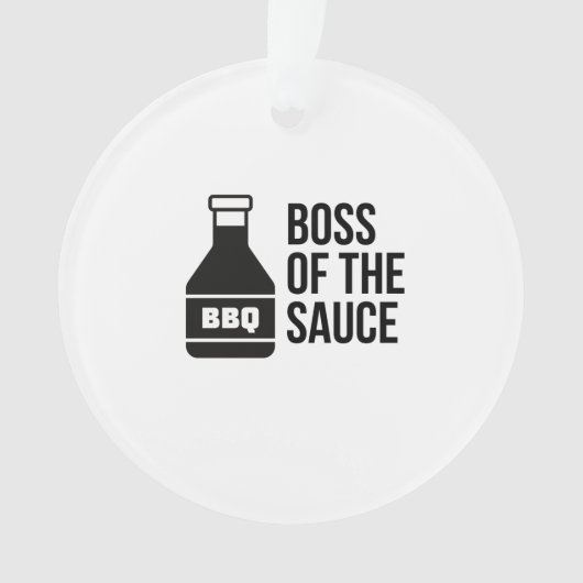 BAAS VAN DE BBQ SAUS ORNAMENT (voorkant)