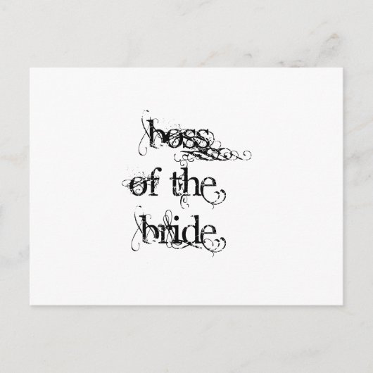 Baas van de Bride Briefkaart (Voorkant)