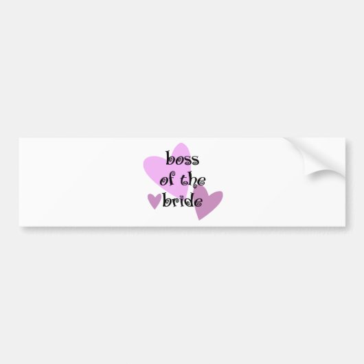 Baas van de Bride Bumpersticker (Voorkant)