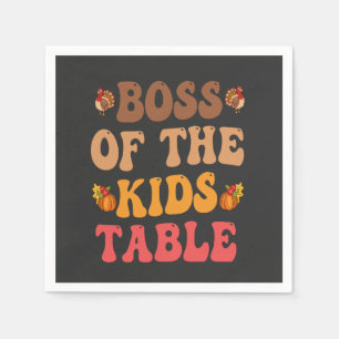 Baas van de Kinder tafel Grappige Thanksgiving Tur Servet