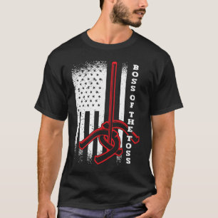 Baas Van De Toss Amerikaanse USA-vlag Horseshoe Pi T-shirt