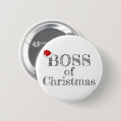 Baas van kerstkerstkerstkerstkerstkerstkerstman - ronde button 5,7 cm (Voorkant /achterkant)