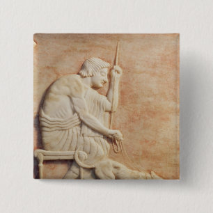 Baas voor dieren vierkante button 5,1 cm