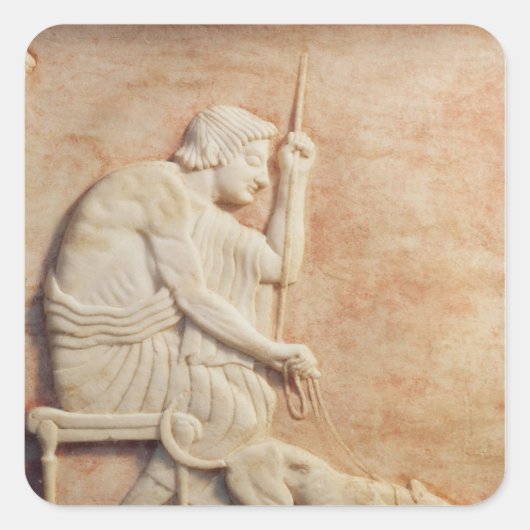 Baas voor dieren vierkante sticker (Voorkant)