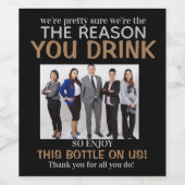 Baas Waardering Fotoredenen U DRINK Wijn Etiket (Enkel label)