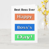 Baas's Day Beste Baas ooit Kaart (Gele Bloem)
