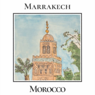 Bab Agnaou, Hoofdpoort, Marrakech, Marokko Sticker