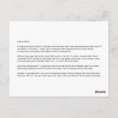 Baba au Rhum Recipe Briefkaart (Achterkant)