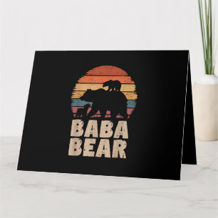Baba Beer Vintage Retro Grappige Vaderdag 2 Welpen Kaart