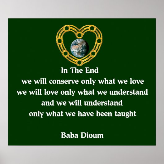 Baba Dioum Quote Poster (Voorkant)