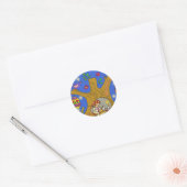 Baba en de Pysanky Tree Oekraïense volkskunst Ronde Sticker (Envelop)