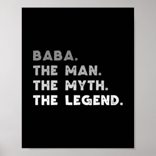 Baba Het man De mythe De legende Cool Baba Poster