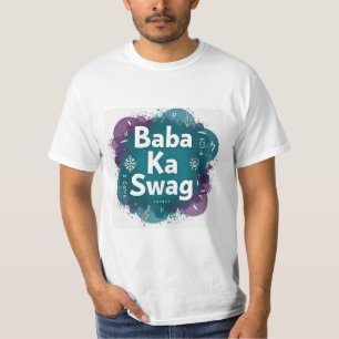 Baba Ka Swag Krachtig Desi Abstract Hindi Grafis T-shirt