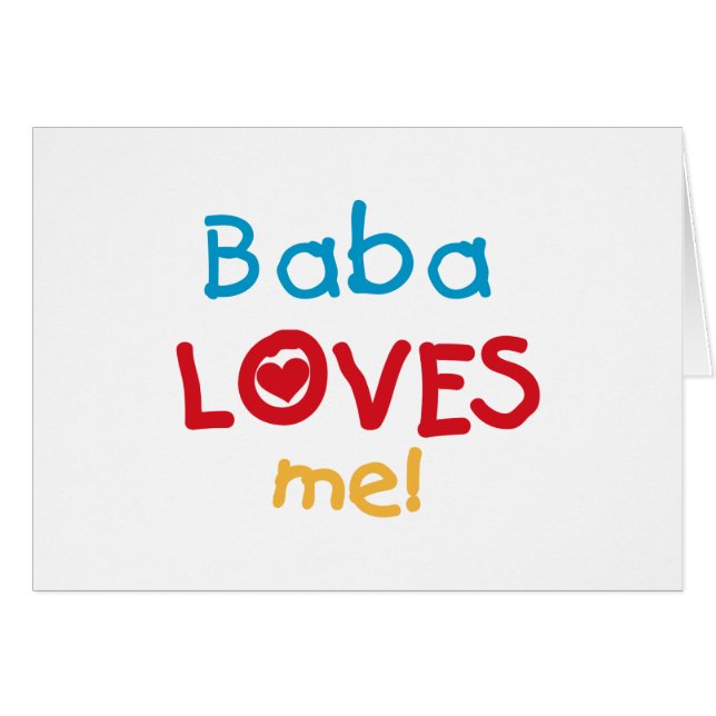 Baba Loves Me T-shirts en geschenken (Voorkant Horizontaal)