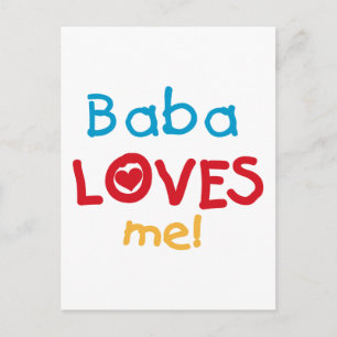 Baba Loves Me T-shirts en geschenken Briefkaart