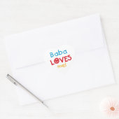 Baba Loves Me T-shirts en geschenken Hart Sticker (Envelop)