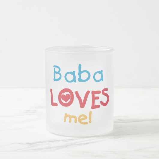 Baba Loves Me T-shirts en geschenken Matglas Koffiemok (Center)