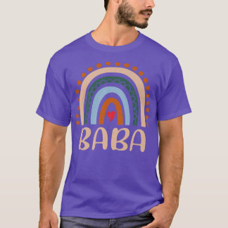 Baba Rainbow Grandma Cute Moederdag Funny Baba T-shirt