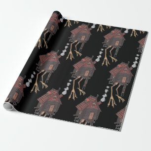 Baba Yaga Hut Black Cadeaupapier
