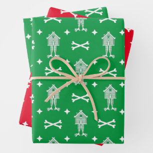 Baba Yaga's kleine papierbladen Inpakpapier Vel