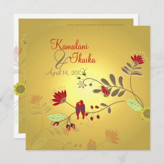 Babados Parrots op Ali'i Branch Kaart (Voorkant / Achterkant)