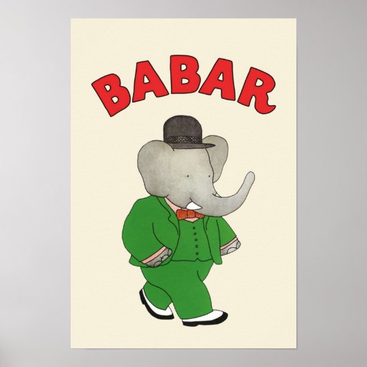 Babar de olifant poster (Voorkant)