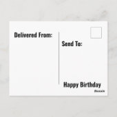 Babay T-Rex met cape voor verjaardagstaart Briefkaart (Achterkant)