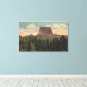 Babb, MT - Uitzicht van Big Chief Mountain uit Hwy Canvas Afdruk (Insitu (Houten vloer))