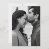 Babbette minimalistische foto moderne bruiloft kaart (Achterkant)