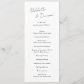Babbette minimalistische moderne bruiloft programma (Voorkant)