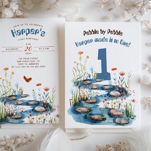 Babbling Brook Eerste Verjaardag Kaart