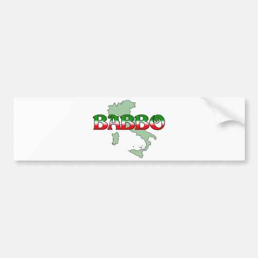 Babbo (Italiaanse vader) Bumpersticker (Voorkant)