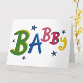 BABBY Black Pays Mots Nouvelle Carte Bébé (Fleur jaune)