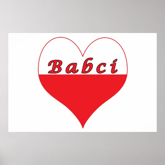 Babci Poland Heart Poster (Voorkant)
