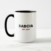 "Babcia Est. Jaar" - Het perfecte oma cadeau Mok (Links)