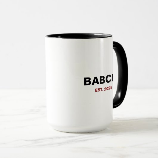 "Babcia Est. Jaar" - Het perfecte oma cadeau Mok (Voorkant rechts)